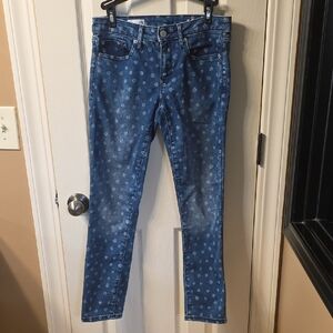 GAP Blue Floral Skinny Jeans
